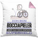 Bocciapieler Geschenk Kissen mit Füllung 40x40 Ich Bin Bocciapieler Aber Sag Doch Einfach Superheld Lustige Geschenkdiee für Bocciapieler (Grau) Rosa Trendation