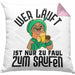 Wandern Kissen mit Füllung 40x40 Geschenk für Wandern Männer Geschenkidee Wer Läuft Ist Nur Zu Faul Zum Wandern Berge Wandern (Grau) Rosa Trendation