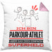 Parkour-Athlet Geschenk Kissen mit Füllung 40x40 Ich Bin Parkour-Athlet Aber Sag Doch Einfach Superheld Lustige Geschenkdiee für Parkour-Athlet (Grau) Rosa Trendation
