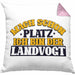 Landvogt Kissen mit Füllung 40x40 Geschenk Lustiger Spruch Mach Schon Platz Ich Bin Der Landvogt Geschenkidee Geburtstag (Grau) Rosa Trendation