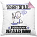 Schriftsteller Kissen mit Füllung 40x40 Geschenk für Schriftsteller Der Mann Der Alles Kann Geschenkidee zum Geburtstag (Grau) Rosa Trendation