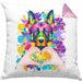 Schäferhund Besitzer Farbe Love Kissen mit Füllung 40x40 Geschenk Lustiger Spruch Geschenkidee Schäferhund Besitzerin (Grau) Rosa Trendation