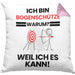 Bogenschütze Geschenk Kissen mit Füllung 40x40 Lustiger Spruch Ich Bin Bogenschütze Warum Weil Ich Es Kann Geschenkidee Bester Bogenschütze Geburtstag (Grau) Rosa Trendation