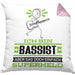 Bassist Geschenk Kissen mit Füllung 40x40 Ich Bin Bassist Aber Sag Doch Einfach Superheld Lustige Geschenkdiee für Bassist (Grau) Rosa Trendation
