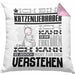 Katzenliebhaber Geschenk Kaffee-Kissen mit Füllung 40x40 Geschenkidee für Katzenliebhaber Ich Bin Katzenliebhaber Ich Kann Es Dir Erklären Jedoch Nicht Für Dich Verstehen Spruch Lustig (Grau) Rosa Trendation