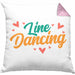 Lustige Line Dance Kissen mit Füllung 40x40 - Tolles Geschenk für Line Dance Enthusiasten "Line Dancing" (Grau) Rosa Trendation