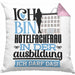Hotelfachfrau Ausbildung Start Geschenk Kissen mit Füllung 40x40 Ich Bin Hotelfachfrau In Der Ausbildung Ich Darf Das Geschenkidee (Grau) Rosa Trendation