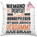 Hundepfleger Geschenk Kissen mit Füllung 40x40 Lustige Geschenkidee für Hundepfleger Geburtstag Niemand Ist Perfekt Aber Als Hundepfleger Ist Man Nah Dran (Grau) Rosa Trendation