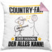 Country-Fan Kissen mit Füllung 40x40 Geschenk für Country-Fan Der Mann Der Alles Kann Geschenkidee zum Geburtstag (Grau) Rosa Trendation