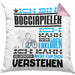 Bocciapieler Geschenk Kaffee-Kissen mit Füllung 40x40 Geschenkidee für Bocciapieler Ich Bin Bocciapieler Ich Kann Es Dir Erklären Jedoch Nicht Für Dich Verstehen Spruch Lustig (Grau) Rosa Trendation
