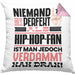 Hip-Hop-Fan Geschenk Kissen mit Füllung 40x40 Lustige Geschenkidee für Hip-Hop-Fan Geburtstag Niemand Ist Perfekt Aber Als Hip-Hop-Fan Ist Man Nah Dran (Grau) Rosa Trendation