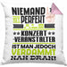 Konzertveranstalter Geschenk Kissen mit Füllung 40x40 Lustige Geschenkidee für Konzertveranstalter Geburtstag Niemand Ist Perfekt Aber Als Konzertveranstalter Ist Man Nah Dran (Grau) Rosa Trendation