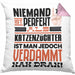 Katzenzüchter Geschenk Kissen mit Füllung 40x40 Lustige Geschenkidee für Katzenzüchter Geburtstag Niemand Ist Perfekt Aber Als Katzenzüchter Ist Man Nah Dran (Grau) Rosa Trendation