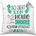 Aquarium-Enthusiast Kissen mit Füllung 40x40 So Sieht Ein Richtig Cooler Aquarium-Enthusiast Aus Geschenk Lustiger Spruch Geschenkidee (Grau) Rosa Trendation
