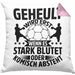 Handball Geschenk Kissen mit Füllung 40x40 Geschenkidee Handball-Spieler Handballspielerin Mädchen Jungs Geheult Wird Erst Wenn Es Stark (Grau) Rosa Trendation