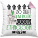 Ethnologin Geschenk Kissen mit Füllung 40x40 Geschenkidee für Ethnologin Geburtstag Weihnachten Spruch So Sieht Eine Richtig Coole Ethnologin Aus (Grau) Rosa Trendation