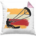 Kitesurfing Kissen mit Füllung 40x40 Geschenk für Kitesurfer Geschenkidee Bunte Grafik (Grau) Rosa Trendation