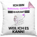 Survival-Experte Geschenk Kissen mit Füllung 40x40 Lustiger Spruch Ich Bin Survival-Experte Warum Weil Ich Es Kann Geschenkidee Bester Survival-Experte Geburtstag (Grau) Rosa Trendation