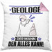 Geologe Kissen mit Füllung 40x40 Geschenk für Geologe Der Mann Der Alles Kann Geschenkidee zum Geburtstag (Grau) Rosa Trendation