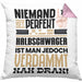 Halbschwager Geschenk Kissen mit Füllung 40x40 Lustige Geschenkidee für Halbschwager Geburtstag Niemand Ist Perfekt Aber Als Halbschwager Ist Man Nah Dran (Grau) Rosa Trendation