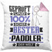 Paddler Geschenk Lustiger Spruch für Paddler Geschenkidee Bester Paddler Der WeltKissen mit Füllung 40x40 (Grau) Rosa Trendation