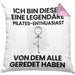 Pilates-Enthusiast Geschenk Kissen mit Füllung 40x40 Lustige Geschenkidee Geburtstag für Pilates-Enthusiast Ich Bin Dieser Legendäre Pilates-Enthusiast Von Dem Alle Geredet Haben (Grau) Rosa Trendation