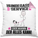 Hundegassi-Service Kissen mit Füllung 40x40 Geschenk für Hundegassi-Service Der Mann Der Alles Kann Geschenkidee zum Geburtstag (Grau) Rosa Trendation