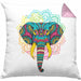Elefant Kissen mit Füllung 40x40 Geschenk Für Elefanten-Liebhaber Geschenkidee Mandala Bunt (Grau) Rosa Trendation