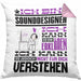 Sounddesigner Geschenk Kissen mit Füllung 40x40 Geschenkidee für Sounddesigner Geburtstag Lustig Ich Bin Sounddesigner Ich Kann Es Dir Erklären Aber Nicht Für Dich Verstehen (Grau) Rosa Trendation