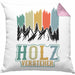 Holz Versteher Kissen mit Füllung 40x40 Geschenk Holzarbeiter Geschenkidee Waldarbeiter Schreiner (Grau) Rosa Trendation