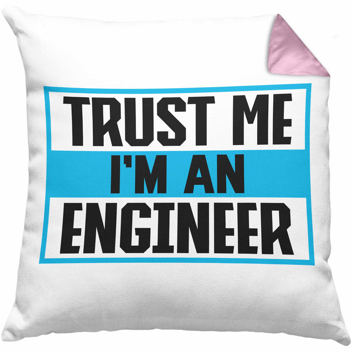 Ingenieur Kissen mit Füllung 40x40 Gadget Geschenk Ingeneur Geschenkidee Lustig (Grau) Rosa Trendation