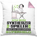 Synthesizer-Spieler Geschenk Kissen mit Füllung 40x40 Ich Bin Synthesizer-Spieler Aber Sag Doch Einfach Superheld Lustige Geschenkdiee für Synthesizer-Spieler (Grau) Rosa Trendation