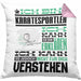 Karatesportler Geschenk Kaffee-Kissen mit Füllung 40x40 Geschenkidee für Karatesportler Ich Bin Karatesportler Ich Kann Es Dir Erklären Jedoch Nicht Für Dich Verstehen Spruch Lustig (Grau) Rosa Trendation