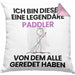 Paddler Geschenk Kissen mit Füllung 40x40 Lustige Geschenkidee Geburtstag für Paddler Ich Bin Dieser Legendäre Paddler Von Dem Alle Geredet Haben (Grau) Rosa Trendation