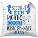 So Sieht Ein Richtig Cooler Musikliebhaber Aus Geschenk Kissen mit Füllung 40x40 Lustiger Spruch Geschenkidee (Grau) Rosa Trendation