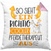Pferdetherapeut Kissen mit Füllung 40x40 So Sieht Ein Richtig Cooler Pferdetherapeut Aus Geschenk Lustiger Spruch Geschenkidee (Grau) Rosa Trendation