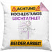 Leichtathlet Kissen mit Füllung 40x40 Geschenk Lustiger Spruch Geschenkidee für Leichtathlet Achtung Hochleistungs Leichtathlet Bei Der Arbeit (Grau) Rosa Trendation