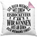 Eishockeyfan Kissen mit Füllung 40x40 Geschenk Leg Dich Niemals Mit Einem Eishockeydfan An Eishockey-Liebhaber Spieler Geschenkidee (Grau) Rosa Trendation