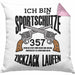 Lustige Schießen-Kissen mit Füllung 40x40 für Sportschützen Geschenk (Grau) Rosa Trendation