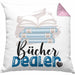 Bücher Dealer Kissen mit Füllung 40x40 Geschenk für Bücher-Verkäufer Bibliothek Geburtstag Spruch Geschenkidee Bester Bibliothek (Grau) Rosa Trendation