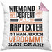 Raptexter Geschenk Kissen mit Füllung 40x40 Lustige Geschenkidee für Raptexter Geburtstag Niemand Ist Perfekt Aber Als Raptexter Ist Man Nah Dran (Grau) Rosa Trendation