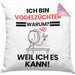 Vogelzüchter Geschenk Kissen mit Füllung 40x40 Lustiger Spruch Ich Bin Vogelzüchter Warum Weil Ich Es Kann Geschenkidee Bester Vogelzüchter Geburtstag (Grau) Rosa Trendation