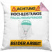 Fallschirmspringer Kissen mit Füllung 40x40 Geschenk Lustiger Spruch Geschenkidee für Fallschirmspringer Achtung Hochleistungs Fallschirmspringer Bei Der Arbeit (Grau) Rosa Trendation