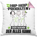 Hip-Hop-Produzent Kissen mit Füllung 40x40 Geschenk für Hip-Hop-Produzent Der Mann Der Alles Kann Geschenkidee zum Geburtstag (Grau) Rosa Trendation