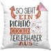 So Sieht Ein Richtig Cooler Tierwohlhaber Aus Geschenk Kissen mit Füllung 40x40 Lustiger Spruch Geschenkidee (Grau) Rosa Trendation