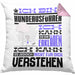 Hundeausführer Geschenk Kaffee-Kissen mit Füllung 40x40 Geschenkidee für Hundeausführer Ich Bin Hundeausführer Ich Kann Es Dir Erklären Jedoch Nicht Für Dich Verstehen Spruch Lustig (Grau) Rosa Trendation