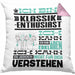 Klassik-Enthusiast Geschenk Kissen mit Füllung 40x40 Lustige Geschenkdiee für einen Klassik-Enthusiast Geburtstag Ich Bin Klassik-Enthusiast Ich Kann Es Dir Erklären Aber Nicht Für Dich Verstehen (Grau) Rosa Trendation