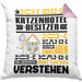 Katzenhotelbesitzer Geschenk Kaffee-Kissen mit Füllung 40x40 Geschenkidee für Katzenhotelbesitzer Ich Bin Katzenhotelbesitzer Ich Kann Es Dir Erklären Jedoch Nicht Für Dich Verstehen Spruch Lustig (Grau) Rosa Trendation