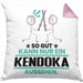 Kendoka Geschenk Kissen mit Füllung 40x40 So Gut Kann Nur Ein Kendoka Aussehen Geschenkidee (Grau) Rosa Trendation
