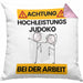 Judoka Kissen mit Füllung 40x40 Geschenk Lustiger Spruch Geschenkidee für Judoka Achtung Hochleistungs Judoka Bei Der Arbeit (Grau) Rosa Trendation